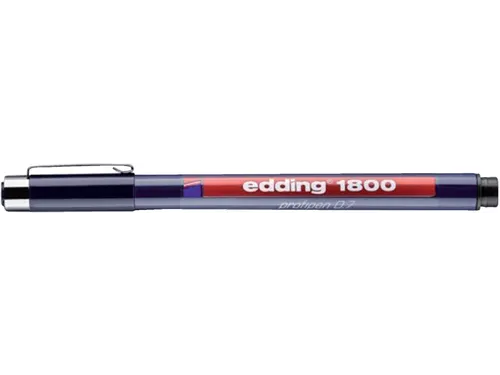 Fineliner edding 1800 zwart 0.7mm