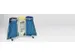Support sacs de tri sélectif 120l triples roulettes couvercle jaune/b