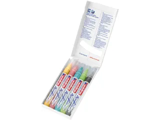 Acrylmarker edding e-5100 medium set van 5 kleuren pastel - 3