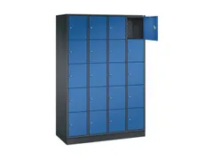 lockerkast,HxBxD 1950x1220x500mm,4x5vakken,cil.-slot,sokkel