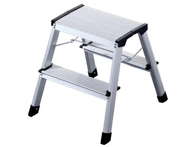 vouwtrapje,2treden,bordes H 400mm,HxBxD 400x405x485mm,aluminium