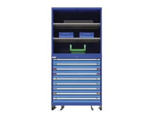 combikast,HxBxD 2100x1005x695mm,9lade(n),key lock,2xStalen bodem - 3
