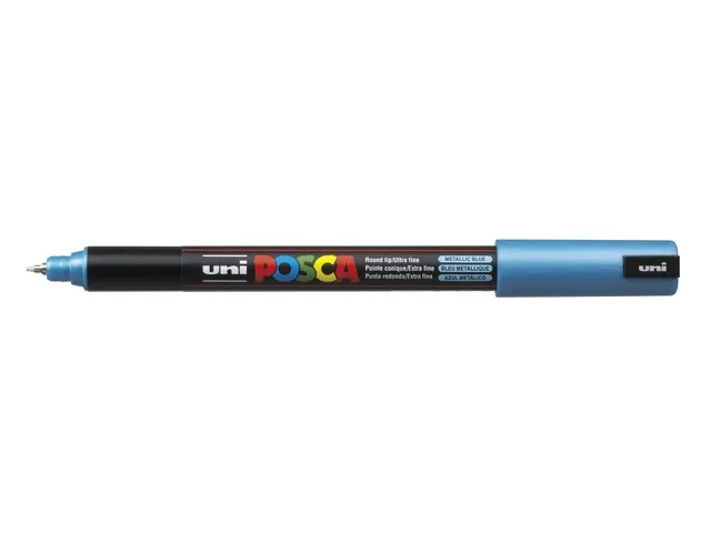 Verfstift Posca PC1MR Extra Fijne punt 0,7mm Metallic blauw