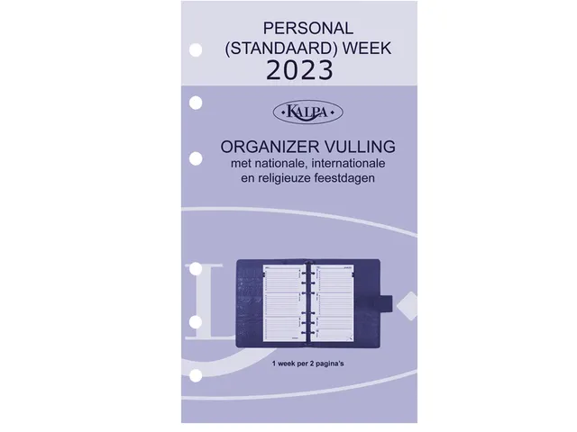 Agendavulling 2027 Kalpa Personal jaardoos 7dagen/2pagina's