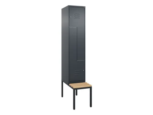 Z-garderobekast,HxBxD 2120x400x815mm,2vak,vak B 400mm,cil.-slot
