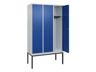 locker,HxBxD 2120x1200x500mm,3vak,vak B 400mm,cil.-slot,voetonderstel - 2