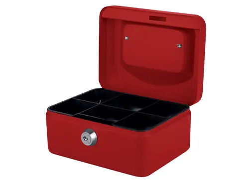 Geldkist Quantore 150x115x80mm rood