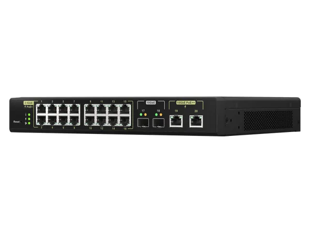 16x RJ45 2.5GbE , 2x RJ45 10GbE, 2x 10GbE SFP+, PoE, Web Managed, 100-