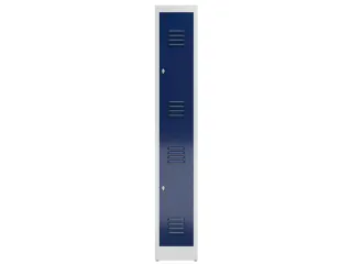 Dubbeldekse garderobekast 1800x310x500mm 2vak B300mm RAL7035 RAL5010 - 2