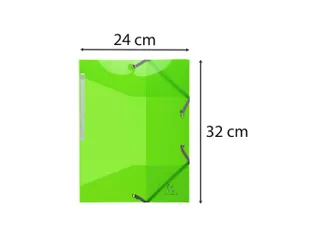 Elastomap met 3 kleppen IDERAMA polypropyleen 5/10de - A4-Anijsgroe - 9