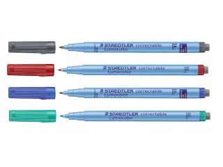 Viltstift Staedtler OHP Lumocolor 305 Non Perm. Correct F Blauw 0.6mm - 3