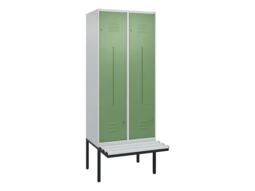 Z-garderobekast,HxBxD 2120x800x815mm,4vak,vak B 400mm,cil.-slot
