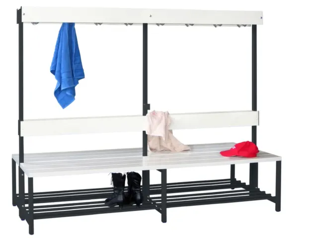 banc double,HxLxP 1600x2000x770mm,piètement RAL7016