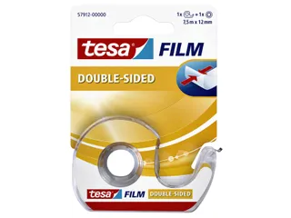Dubbelzijdige plakband Tesa film 12mmx7.5m met dispenser - 1