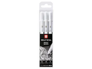 Gelschrijver Sakura Gelly Roll Classic set à 3 breedtes wit - 3
