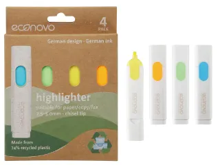 Markeerstift Econovo assorti blister à 4 stuks - 3