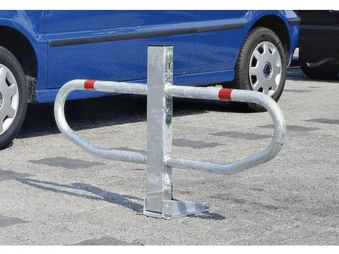 flexibele parkeerbeugel,HxB 600x1000mm,staal,aluminium/rood