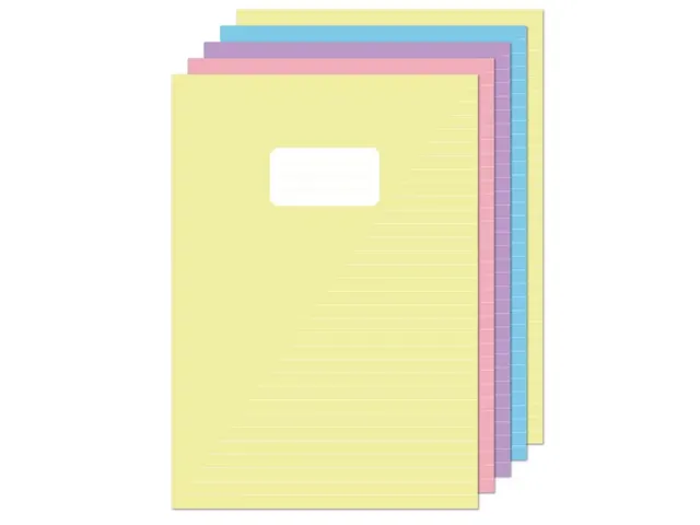 Schrift Kangaro A4 lijn pastel assorti kleuren pak a 5 stuks