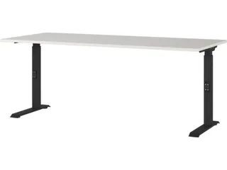In hoogte verstelbaar bureau,HxBxD 680-910x1800x800mm,blad lichtgrijs - 1