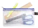 etui DIN transparant blauw met ritssluiting