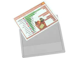 zichtpaneel,DIN A4,liggend,transparant,achterzijde magnetisch