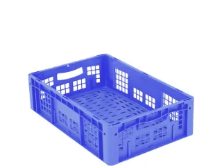 Euronorm Stapelkrat Pp 170x600x400mm Wanden/Bodem Opengewerkt Blauw - 2