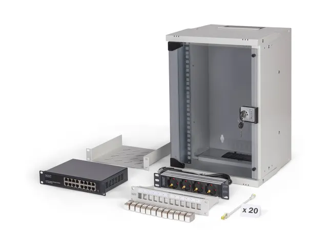 Digitus DN-49102-SET rack 9U Wandrek Serverkast Grijs