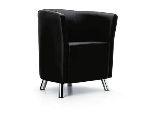 Fauteuil Kunstleer Zwart hxbxd 455x590x505mm
