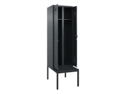 locker met bank,voor scheiding van kleding,HxBxD 2120x600x815mm,2vak