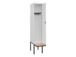 locker met bank,HxBxD 2120x400x815mm,1vak,vak B 400mm,cilinderslot