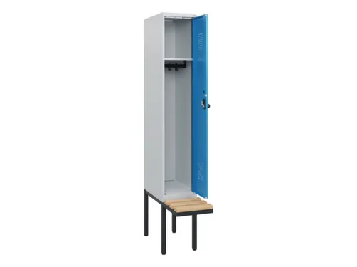 locker met bank,HxBxD 1950x300x815mm,1vak,vak B 300mm,draaigrendel