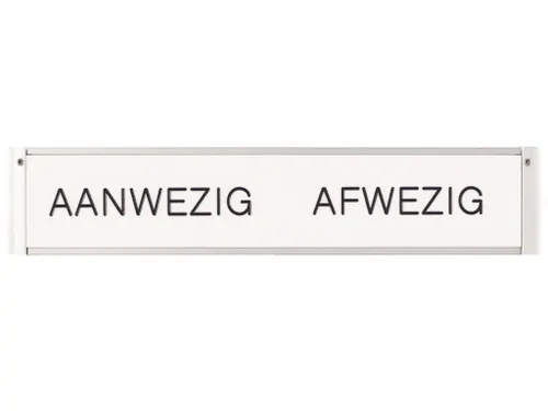 In-uit Bord 30 Namen Aluminium Aan/afwezigheidsbord Wit