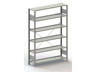 Inhaakstelling Basisveld 1850x1306x336mm 6legborden 80kg Verzinkt - 1