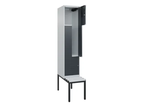 Z-garderobekast,HxBxD 2120x400x815mm,2vak,vak B 400mm,cil.-slot