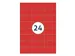 Gekleurde Etiketten 70x37mm Rood 42612 1000 Vel