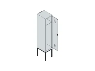 locker,HxBxD 2120x400x500mm,1vak,vak B 400mm,cil.-slot,voetonderstel - 3