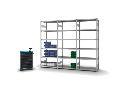 magazijnstelling,grondveld,HxBxD 2500x1060x535mm,vakl. 140kg