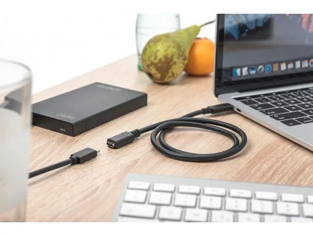 USB Type-C verlengkabel Type C St/Bu 1,5m 3A, 480MB Versie 2.0 Zwart