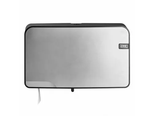 CMT Quartz Toiletrolhouder Mini Duo Jumbo Zilver
