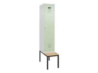 locker met bank,HxBxD 2120x400x815mm,1vak,vak B 400mm,cilinderslot - 2