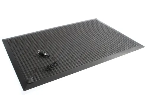 ESD-werkplekmat,ESD,HxLxB 15x900x600mm,moeilijk ontvlambaar,PU,genopt