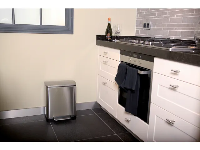 Afvalbak Pedaalemmer Rechthoekig 50 Liter Mat Rvs