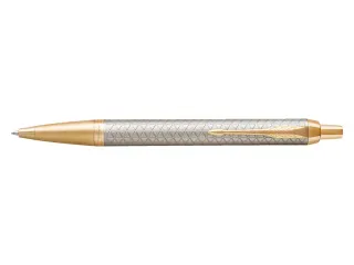 Balpen Parker IM Premium Warm Silver GT Medium Blauwe inkt - 5