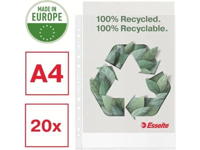 geperforeerde showtas 100 % gerecycleerd A4 20 stuks