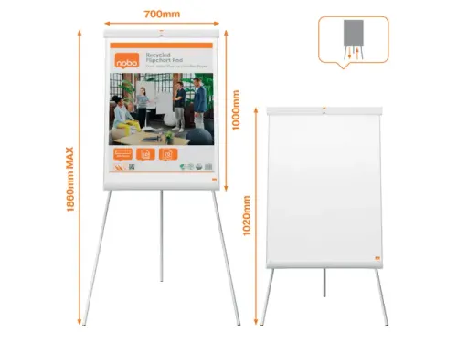 Flipover Nobo Premium Plus staal driepootstatief