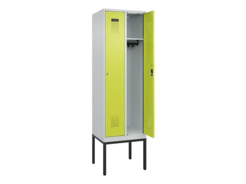 locker,HxBxD 2120x600x500mm,2vak,vak B 300mm,cil.-slot,voetonderstel