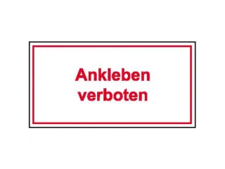 aanwijzingsbord,Aanplakken verboden,PVC,rood/wit,om te verlijmen - 1