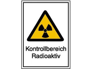 waarschuwings-combibord,v. binnen/buiten,Controlezone radioactief - 1