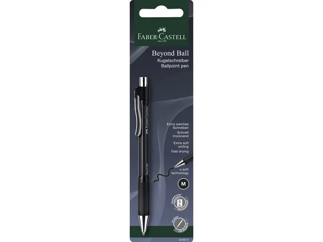 Balpen Faber-Castell Beyond Ball M zwart blisterkaart