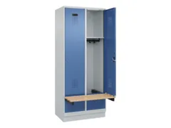 locker met bank,HxBxD 1950x800x815mm,2vak,vak B 400mm,cilinderslot